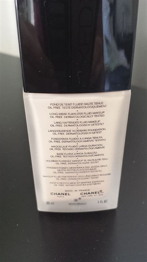 chanel perfection lumiere ingredients
